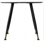 Стол R-Home Месси d860 мрамор Бьянко со скосом