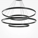 Подвесной светильник ярусный светодиодный Maytoni Rim MOD058PL-L174BK (220V, на тросе)