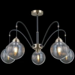 Потолочная люстра на штанге ILLUMICO IL0433-5PSQ-79 BK AB (220V, шар)