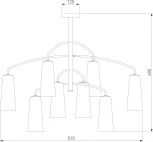 Потолочная люстра Eurosvet Omber 70137/8 хром