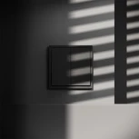 Выключатель двухклавишный (черный матовый) Voltum S70 VLS020108