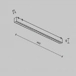 Трековый светильник ременной Downlight Maytoni Points Parity TR128B-24W3K-M-W 3000K 24Вт белый (48V)