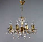 Подвесная люстра Ambiente by Brizzi Benisa 2226/8 AB Tear Drop (220V, хрусталь Asfour, на цепи, подсвечник, свеча)