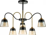 Потолочная люстра на штанге Escada Cobra 1147/6P E27*40W Black/Brass (220V)