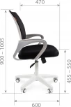 Компьютерное кресло CHAIRMAN 696 white (Пластик,Ткань,Сетка/Черный)