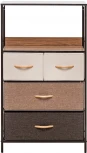 Комод Локи 4 ящ., Каркас Коричневый, Бежевый/Светло-коричневый/Темно-коричневый 2500000183492 Leset