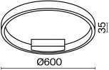 Потолочный светильник круглый Maytoni Rim MOD058CL-L35WK (LED, 220V, кольцо)
