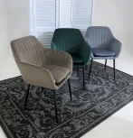 Стул ALABAMA BLUVEL-38 LATTE, велюр / черный каркас М-City