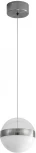 Подвесной светильник Odeon Light Roni 5037/12L никель/прозрачн/молочный/металл/акрил LED 12W 4000K 600лм (220V, на проводе, шар)