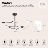 Потолочная люстра на штанге Maytoni Fad MOD070PL-L48B3K (LED, 220V)