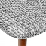 Стул Bradex Home полубарный Lucas светло-серый букле с ножками цвета орех (RF 0550)