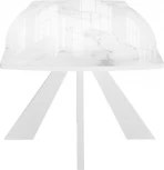 Стол DikLine SFU140 стекло белое мрамор глянец/подстолье белое/опоры белые (2 уп.) 00-00070109
