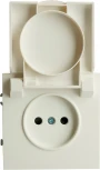 Розетка без заземления с защитной крышкой (белый) Stekker Эмили 49878
