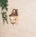 Настенный фонарь уличный Elektrostandard Diadema черное золото GLYF-8046D