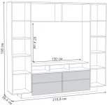 Готовая гостиная Mobi Румба белый / белый глянец 311396