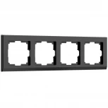 Рамка на 4 поста Stark (черный) Werkel W0041808 (a050913)