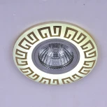 Встраиваемый точечный светильник Reluce 09504-9.0-001MN MR16+LED3W WH/GD (220V, круглые)