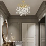 Потолочная люстра хрустальная на штанге Arte Milano Milano-1 23111.460.6.G9.B GD (220V)