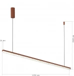 Подвесной линейный светильник ST Luce SL1018 SL1018.613.01 терракотовый/прозрачный LED 1*32W 4000K (220V, на тросе)
