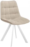 Стул DikLine 229 поворотный, B03 BEIGE, ножки белые