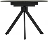 Стол Rudolf круглый раскладной 100-130x100x75см, Бетон слюда, чёрный Bradex Home RF 0302
