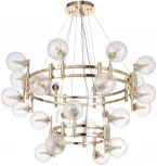Подвесная люстра Crystal Lux LUXURY SP16+8 GOLD (220V, на тросе, шарики)