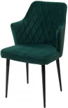 Стул M-City HERMAN ЗЕЛЕНЫЙ #19, велюр / черный каркас