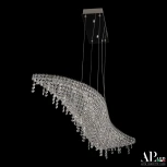 Подвесная люстра светодиодная APL LED Sicilia SH507.0.80.B.Ni.4000 (220V, хрусталь, на тросе)
