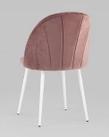 Стул велюр пыльно-розовый белые ножки Stool Group УТ000025582