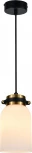 Подвесной светильник Escada Madison 1x40Вт E14, металл/стекло, черный/бронза, белый (220V, на проводе)