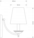 Бра Kutek San Marino Lampshade SAN-K-1(P/A)CR (220V, хрусталь CR)