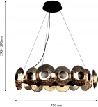 Подвесная люстра Favourite Claros 4642-16P (LED, 220V, на тросе, круглые)