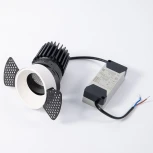 Точечный встраиваемый светодиодный светильник, круглая рамка, белый отражатель Fiberli Mr1215 12130103