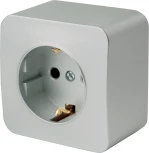 Розетка с заземлением (серебро) Stekker София 49326