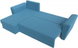 Диван угловой Амстердам Лайт левый угол (Голубой/Рогожка) Лига Диванов арт.121170L