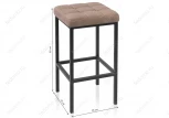 Барный стул Woodville Лофт ткань канди мокко / черный матовый 424149
