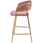 Стул полубарный Turin бирюзовый с золотыми ножками