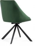 Стул Woodville на металлокаркасе Окленд крутящийся темно-зеленый / черный 551066