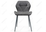 Стул Woodville на металлокаркасе Вальд экокожа серый / серый глянец 464192