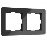 Рамка на 2 поста Acrylic (черный) Werkel W0022708 (a059317)