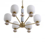 Подвесная люстра Lumion Alegra 8334/6 бронза/белый, металл/керамика/стекло E27 6*40W 220V (на цепи)