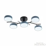 Потолочная люстра на штанге Arte Milano Ferrara 256606/5 Bk/Gr (LED, 220V, круглые)