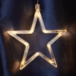 Светодиодная гирлянда Feron CL29 48613 бахрома Звезды 3м + 3м 220V 2700K, статичная, c питанием от сети, прозрачный шнур