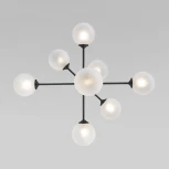 Потолочная люстра Wi-Fi на штанге Eurosvet Volver 50383 черный (220V, управление смартфоном, голосовое управление, умный дом - Minimir Home, Алиса, Маруся, Салют, шарики)