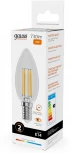 Лампочка светодиодная филаментная Gauss Filament Elementary 32112 Свеча 12W 730lm 2700К Е14 LED