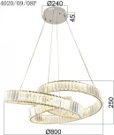 Подвесной светильник светодиодный Stilfort Vintage 4020/09/08P (регулировка яркости, 220V, пульт управления, на тросе)