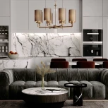 Умная подвесная люстра Eurosvet Soffio 60134/6 никель (220V, на цепи)