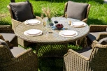 "Эспрессо–150 N" обеденная группа плетеная, цвет соломенный 4SIS арт.УТ-00008189