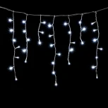 Гирлянда Бахрома 3 x 0,5 м Белая 220В, 150 LED, Провод Прозрачный Силикон, IP65