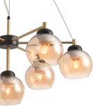 Подвесная люстра Natali Kovaltseva Stuttgart 91006/7C GOLD BLACK (220V, на тросе, шарики)